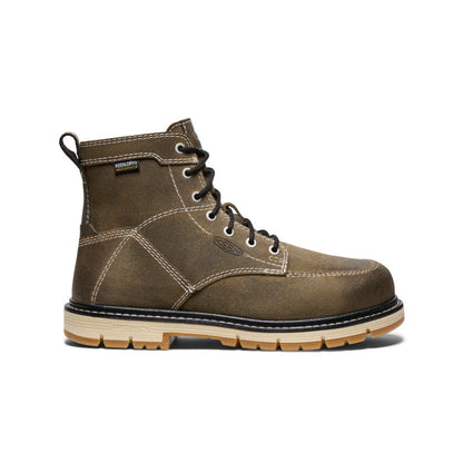 Keen Women's San Jose 6" Waterproof 90° Heel Boot (Aluminum Toe) Steel Grey/Gum