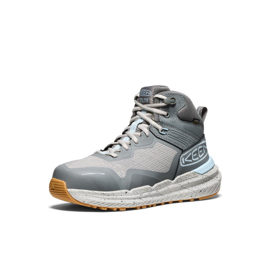 Keen Women's Synchro Waterproof Work Boot (Carbon Toe) Steel Grey/Gum