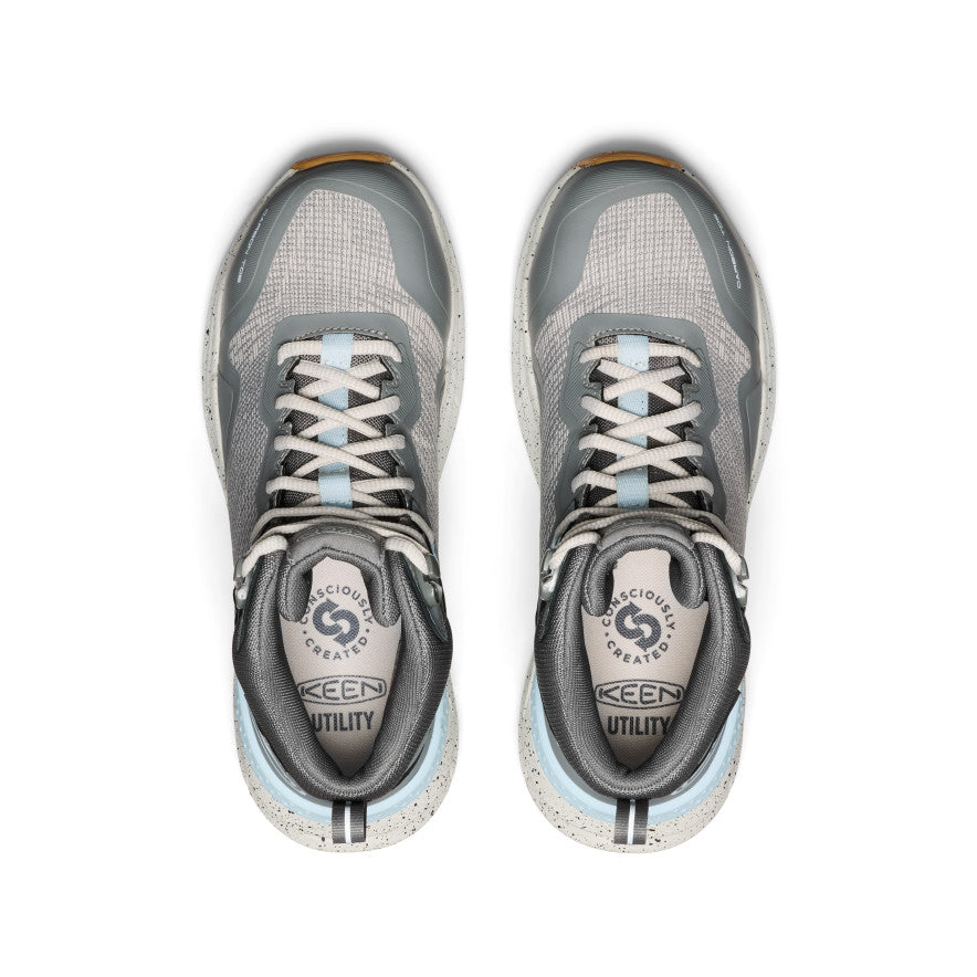 Keen Women's Synchro Waterproof Work Boot (Carbon Toe) Steel Grey/Gum