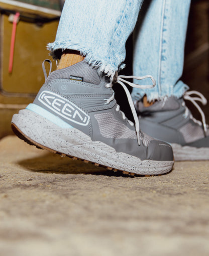 Keen Women's Synchro Waterproof Work Boot (Carbon Toe) Steel Grey/Gum