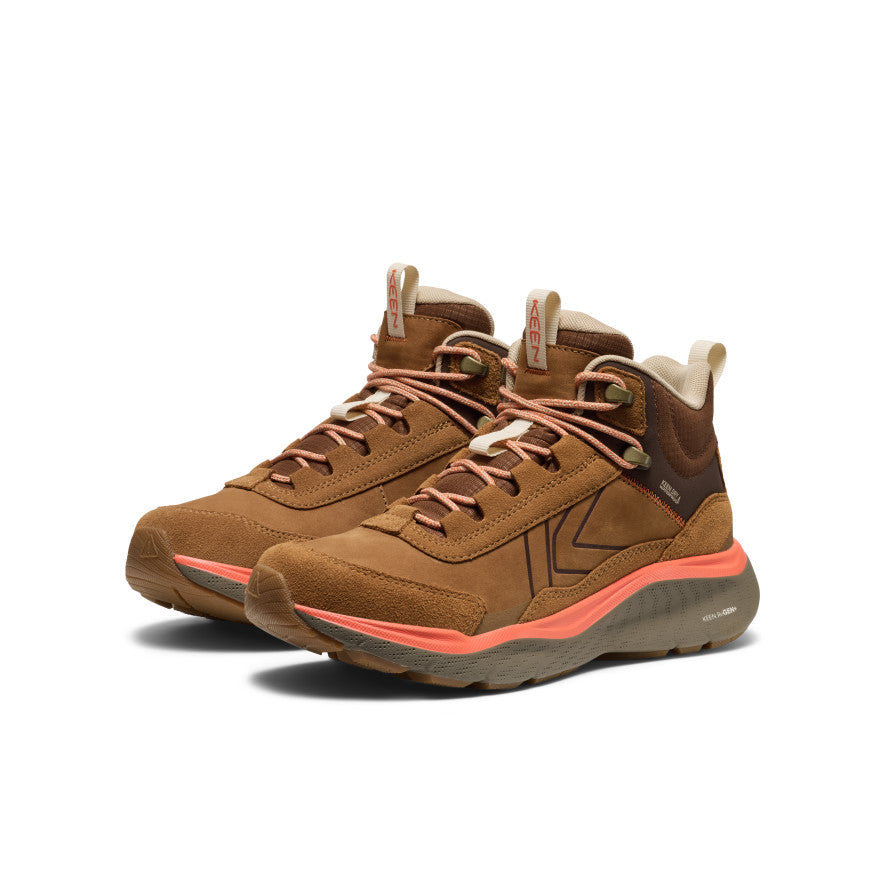 Keen Women's Leiki Waterproof Leather Hiking Boot Chipmunk/Bison