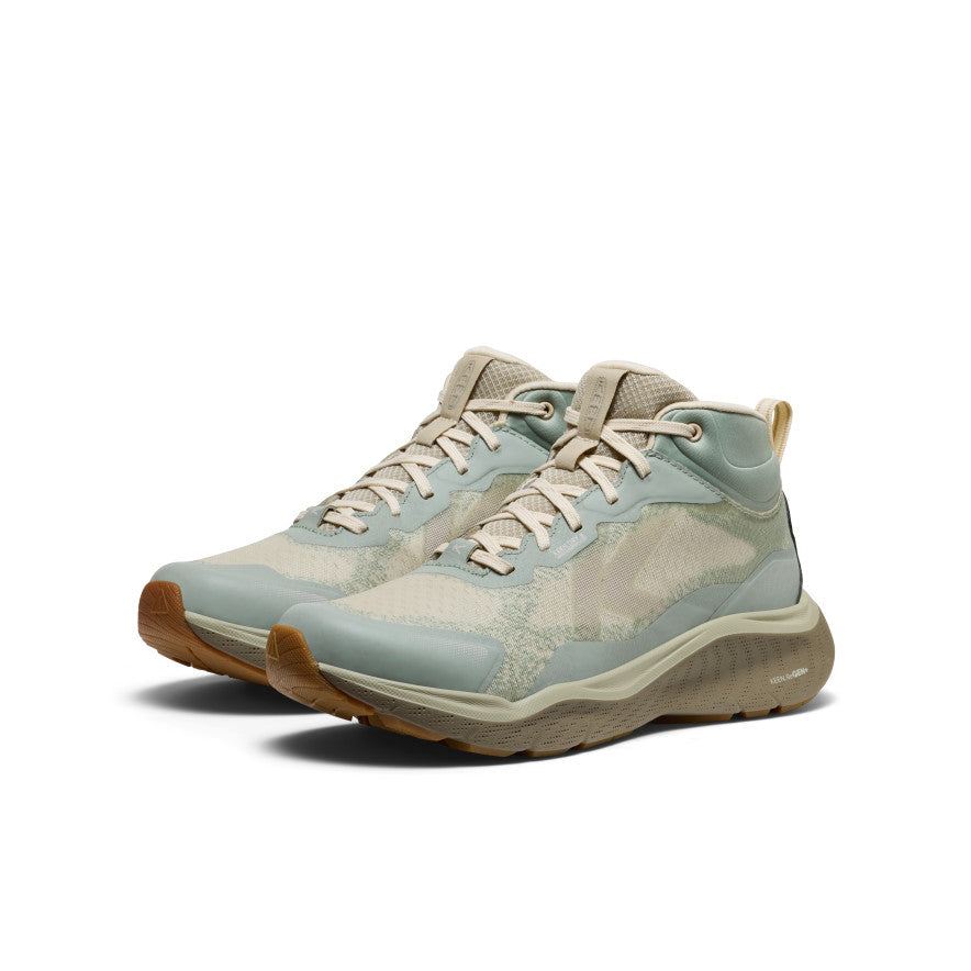 Keen Women's Leiki Waterproof Hiking Boot Iceberg Green/Birch