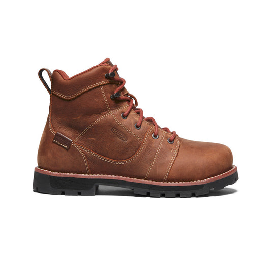 Keen Women's Seattle 6" Waterproof Boot (Aluminum Toe) Gingerbread/Black