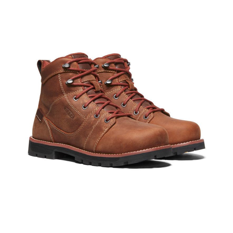 Keen Women's Seattle 6" Waterproof Boot (Aluminum Toe) Gingerbread/Black