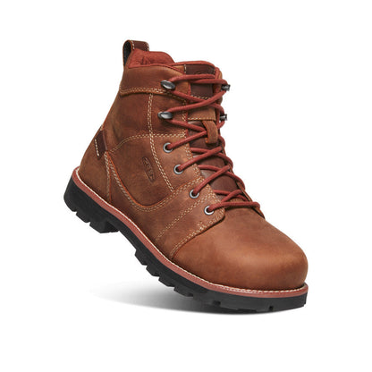 Keen Women's Seattle 6" Waterproof Boot (Aluminum Toe) Gingerbread/Black