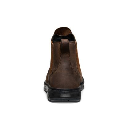 Keen Women's San Jose Chelsea 90° Heel Boot (Aluminum Toe) Cascade Brown/Black