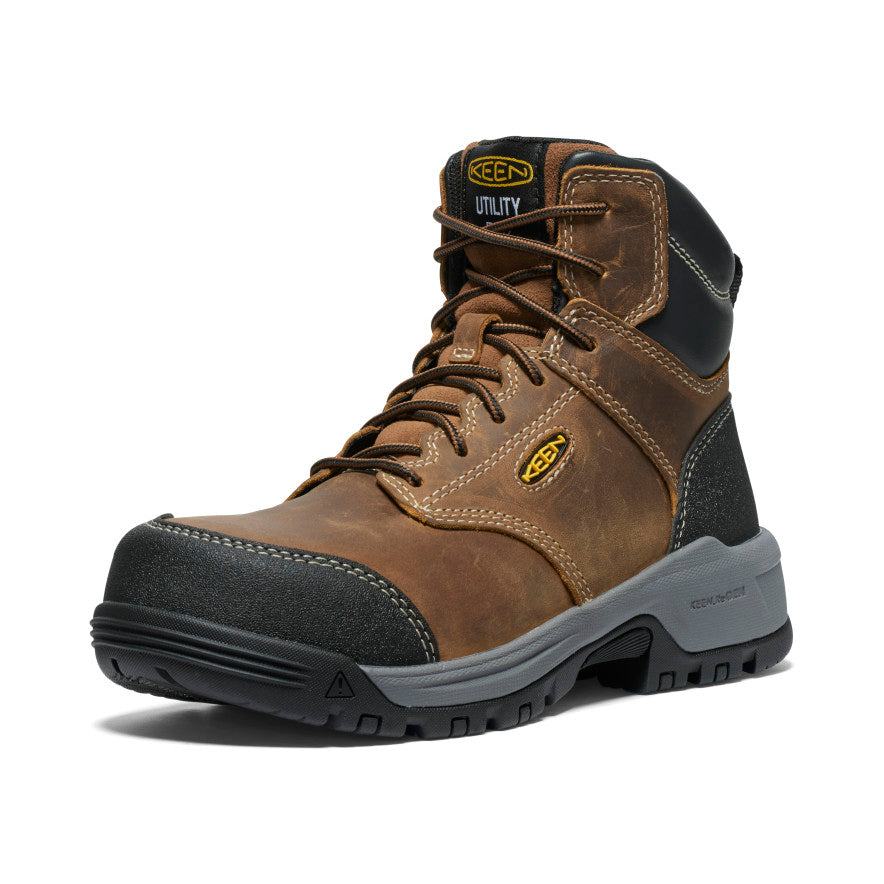 Keen Women's Evanston 6" ESD Boot (Carbon Toe) Bison/Black