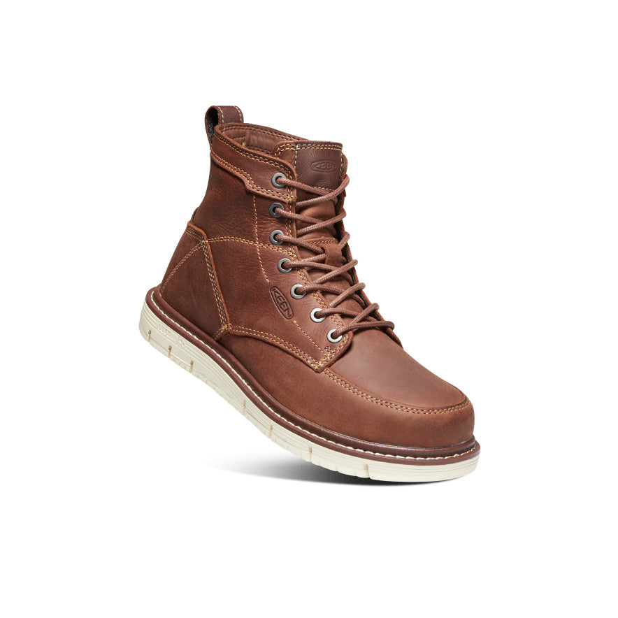 Keen Women's San Jose 6" Boot (Soft Toe) Gingerbread/Off White
