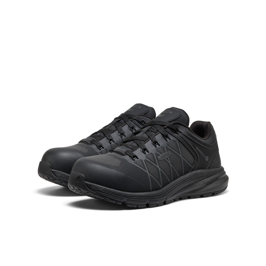 Keen Women's Vista Energy XT Work Sneaker INT MET (Carbon Toe) Black/Magnet