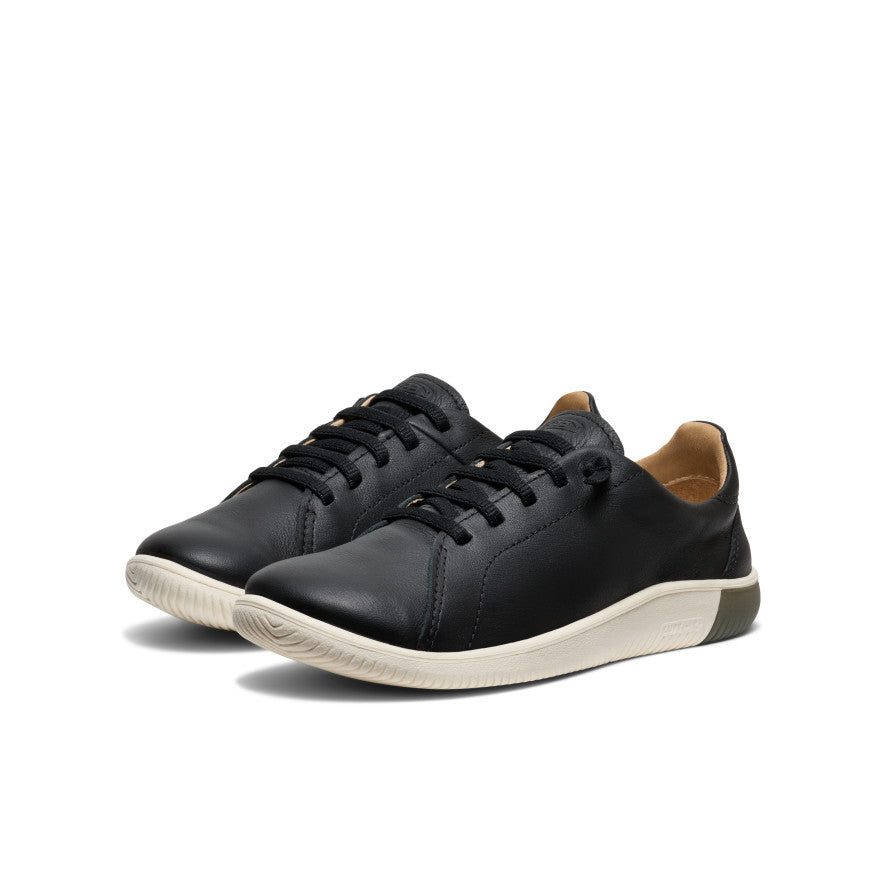 Keen Women's KNX Leather Sneaker Black/Star White