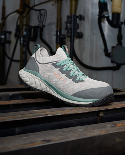 Keen Women's Arvada Shift Work Sneaker (Carbon Toe) Steel Grey/Granite Green