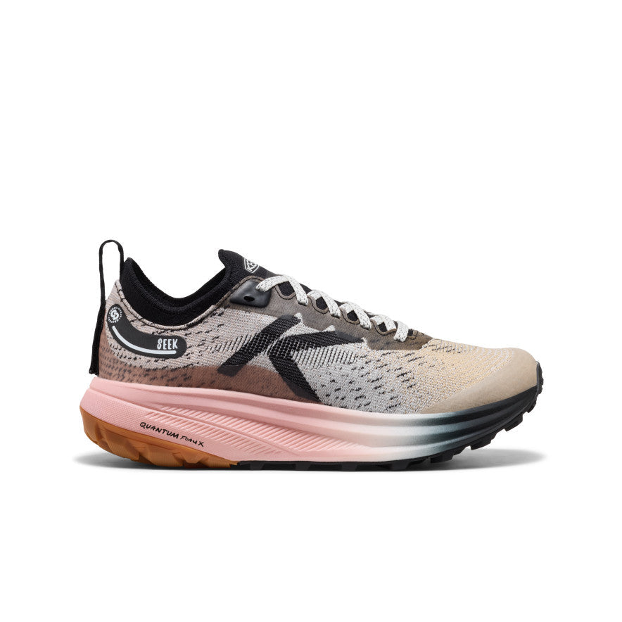 Keen Women's Seek Trail Running Shoe Black/Sunset Sand
