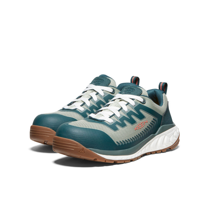 Keen Women's Arvada Work Sneaker (Carbon Toe) Sea Moss/Desert Sage