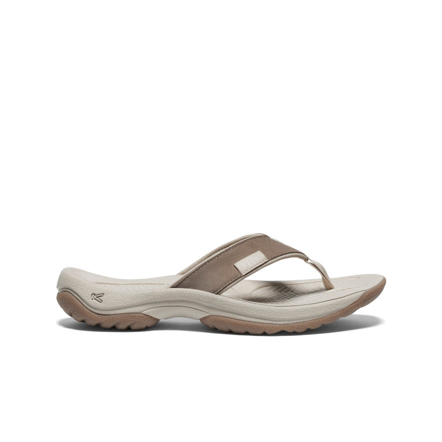 Keen Women's Kona Leather Flip-Flop Brindle/Silver Birch