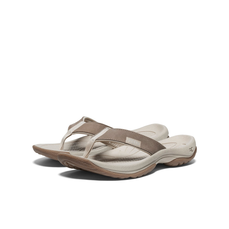 Keen Women's Kona Leather Flip-Flop Brindle/Silver Birch