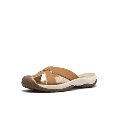 Keen Women's Bali Leather Slide Sandal Chipmunk/Birch