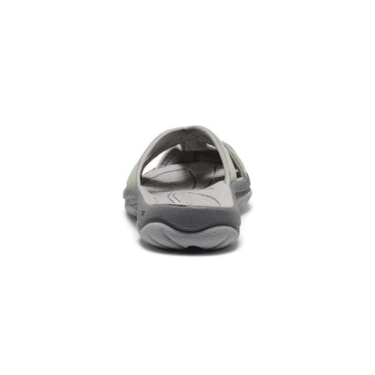 Keen Women's Bali Leather Slide Sandal Lily Pad/Steel Grey