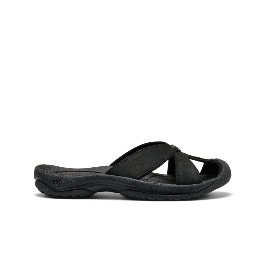 Keen Women's Bali Leather Slide Sandal Black/Black