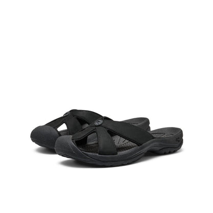 Keen Women's Bali Leather Slide Sandal Black/Black