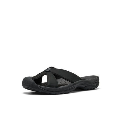 Keen Women's Bali Leather Slide Sandal Black/Black
