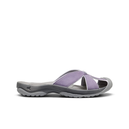 Keen Women's Bali Leather Slide Sandal Purple Haze/Steel Grey