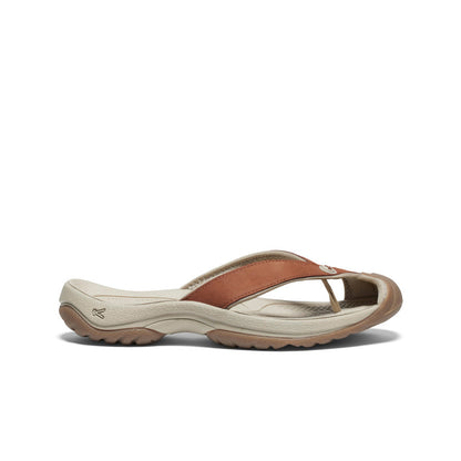 Keen Women's Waimea Leather Flip-Flop Sorrel Horse/Plaza Taupe