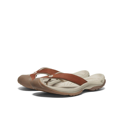 Keen Women's Waimea Leather Flip-Flop Sorrel Horse/Plaza Taupe