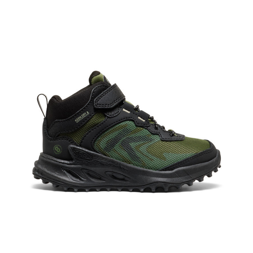 Keen Little Kids' Zionic Waterproof Hiker Black/Bronze Green