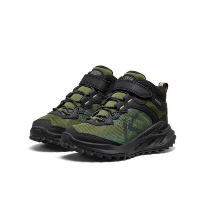 Keen Little Kids' Zionic Waterproof Hiker Black/Bronze Green