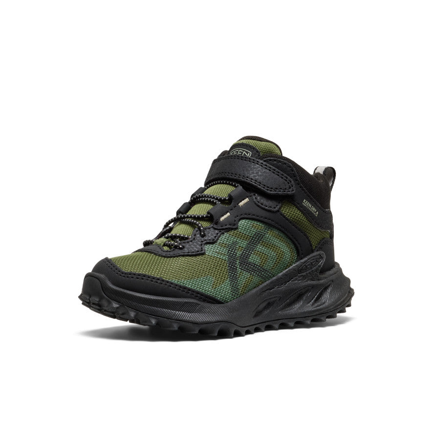 Keen Little Kids' Zionic Waterproof Hiker Black/Bronze Green