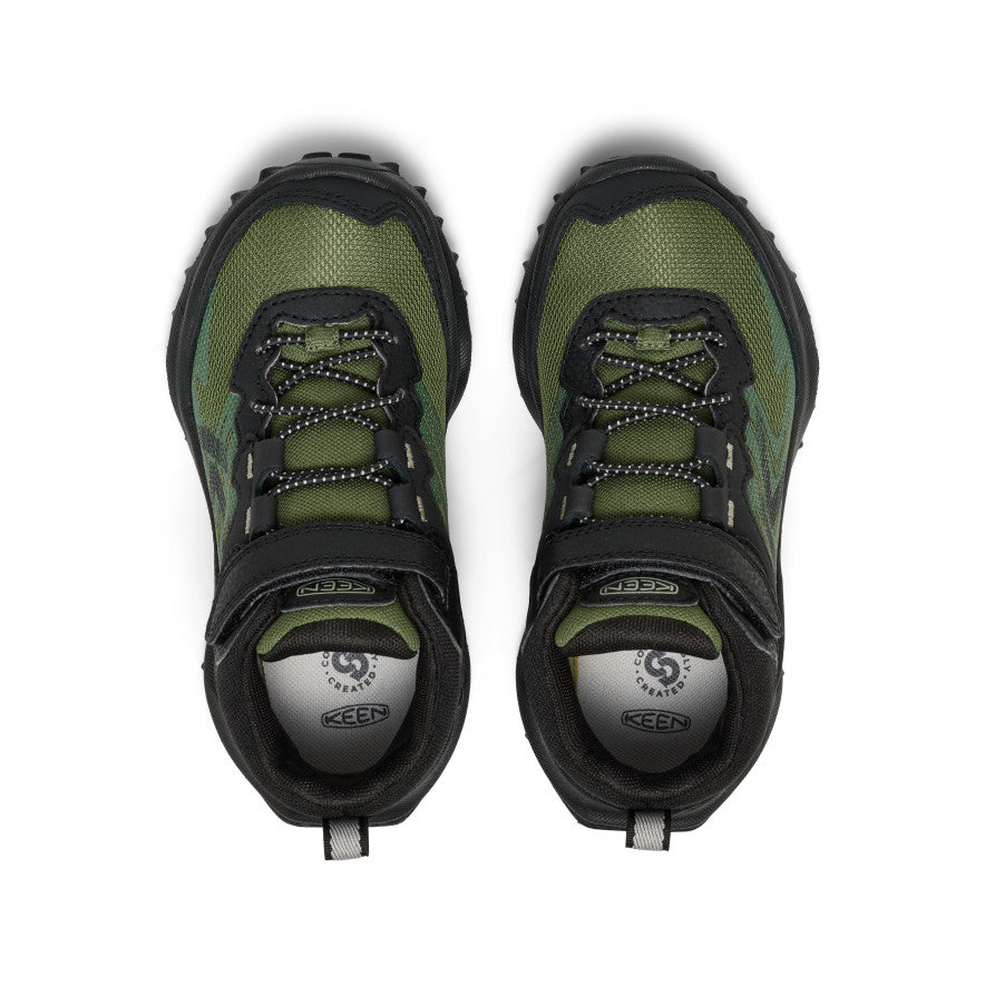 Keen Little Kids' Zionic Waterproof Hiker Black/Bronze Green