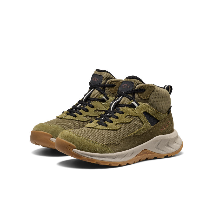 Keen Big Kids' Hightrail Waterproof Hiking Boot Dark Olive/Martini Olive