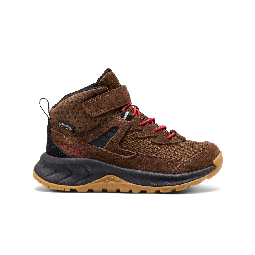 Keen Little Kids' Hightrail Waterproof Hiking Boot Dark Earth/Garnet