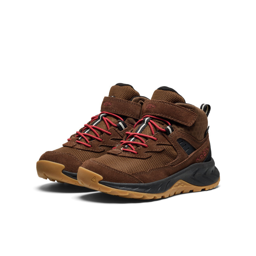 Keen Little Kids' Hightrail Waterproof Hiking Boot Dark Earth/Garnet