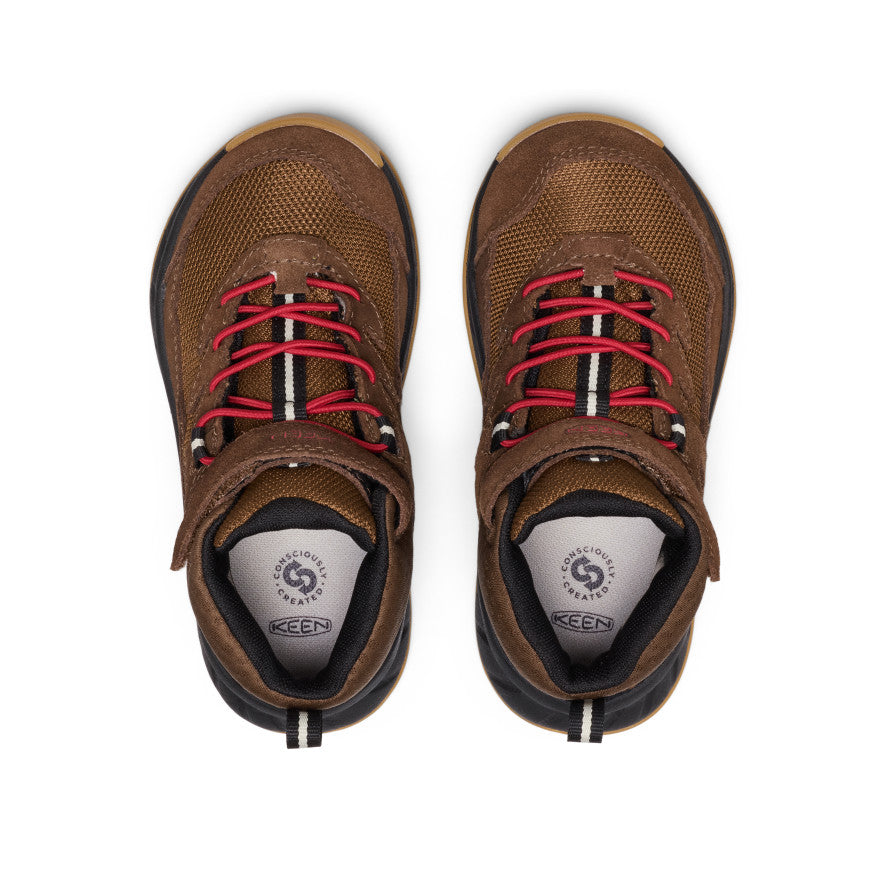 Keen Little Kids' Hightrail Waterproof Hiking Boot Dark Earth/Garnet
