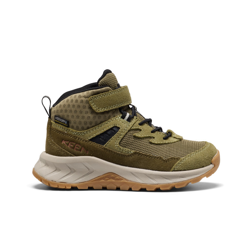 Keen Little Kids' Hightrail Waterproof Hiking Boot Dark Olive/Martini Olive
