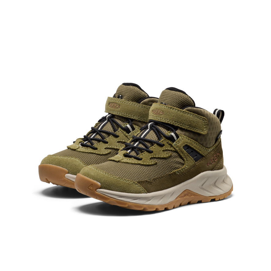 Keen Little Kids' Hightrail Waterproof Hiking Boot Dark Olive/Martini Olive
