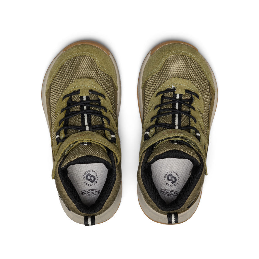 Keen Little Kids' Hightrail Waterproof Hiking Boot Dark Olive/Martini Olive