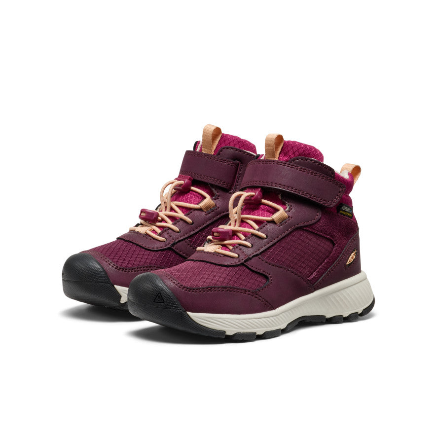 Keen Little Kids' Skua Waterproof Boot Fig/Peach Fuzz