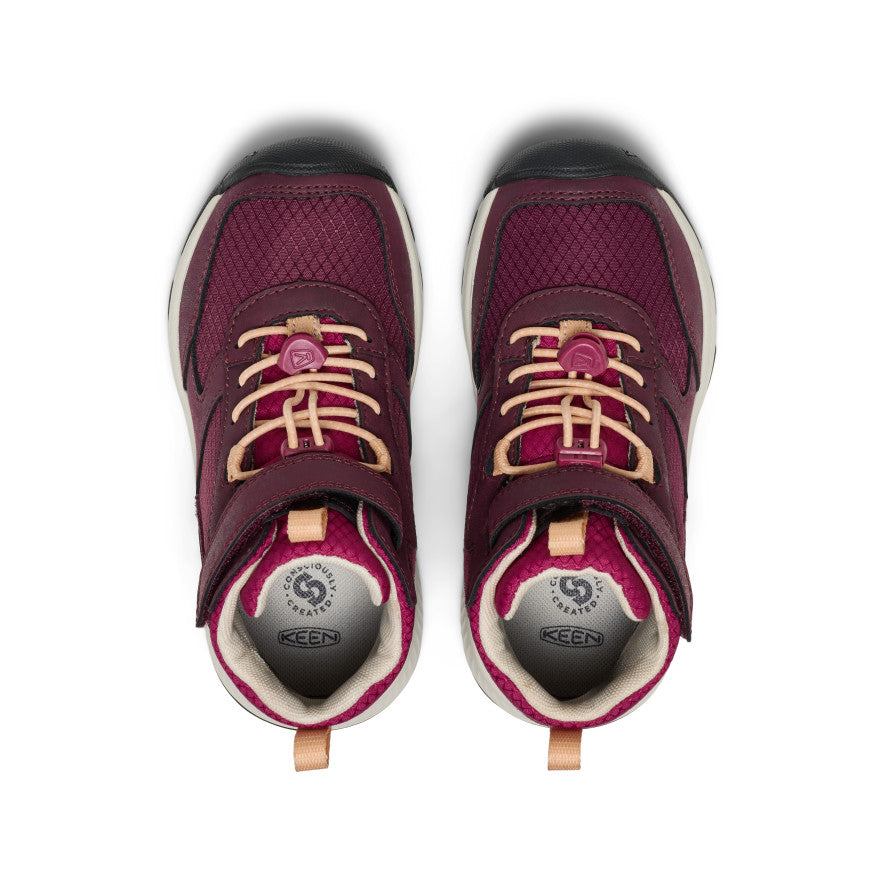Keen Little Kids' Skua Waterproof Boot Fig/Peach Fuzz