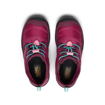 Keen Big Kids' Howser II Waterproof Chukka Beaujolais/Pool Blue