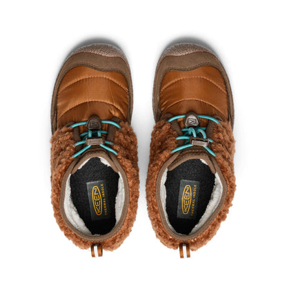 Keen Big Kids' Howser II Waterproof Chukka Roasted Pecan/Dark Earth
