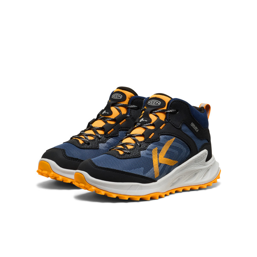 Keen Big Kids' Zionic Waterproof Boot Naval Academy/Bright Marigold