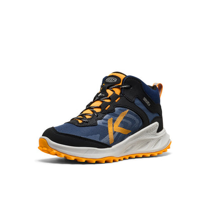 Keen Big Kids' Zionic Waterproof Boot Naval Academy/Bright Marigold