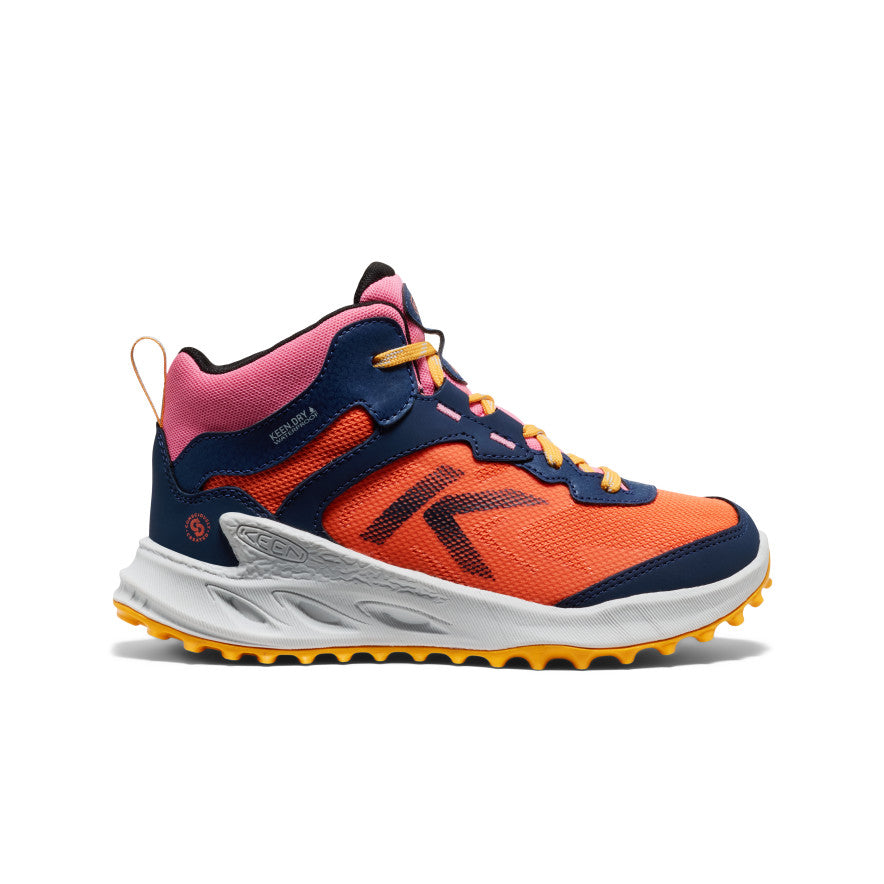 Keen Big Kids' Zionic Waterproof Boot Naval Academy/Nasturtium