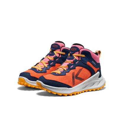 Keen Big Kids' Zionic Waterproof Boot Naval Academy/Nasturtium