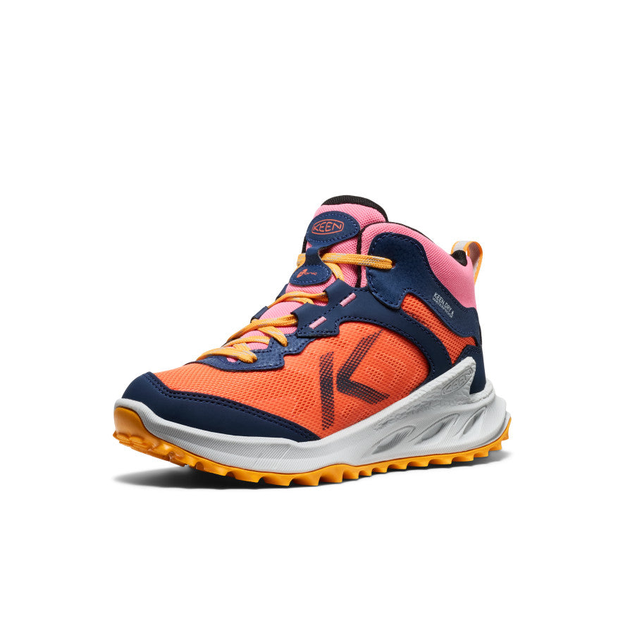 Keen Big Kids' Zionic Waterproof Boot Naval Academy/Nasturtium