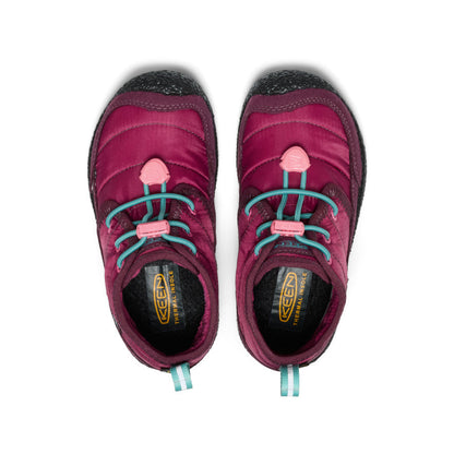 Keen Little Kids' Howser II Waterproof Chukka Beaujolais/Pool Blue
