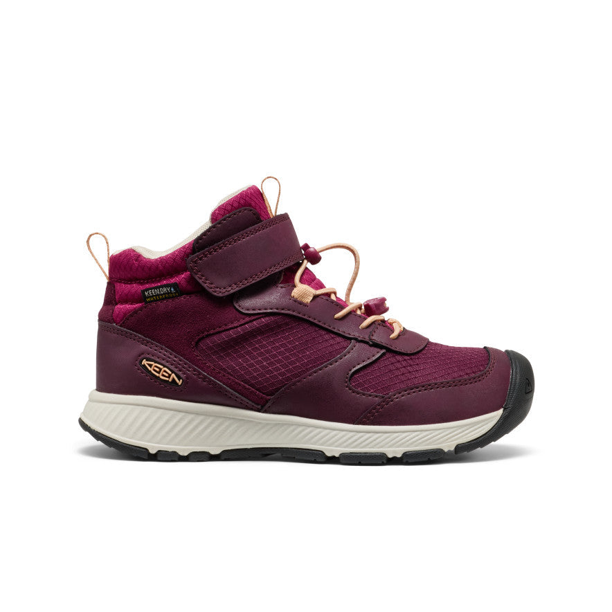Keen Big Kids' Skua Waterproof Boot Fig/Peach Fuzz
