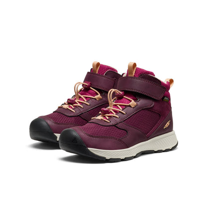 Keen Big Kids' Skua Waterproof Boot Fig/Peach Fuzz